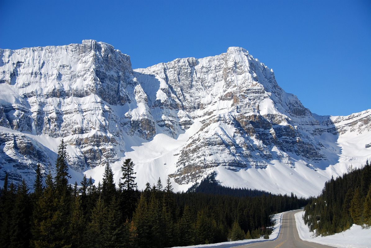 30 Crowfoot Mountain Just Before Crowfoot Glacier Viewpoint On Icefields Parkway